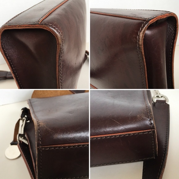 Vtg Dooney & Bourke brown purse bag Italy tassel - Picture 3 of 8